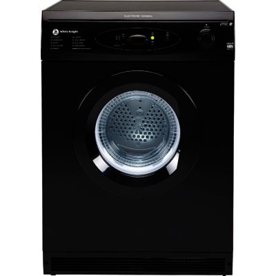 White Knight C86A7B Multifunction Sensing 7kg Vented Tumble Dryer in Black